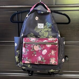 Herschel Supply Co multi-colored backpack lined pockets & interior & gold zipper